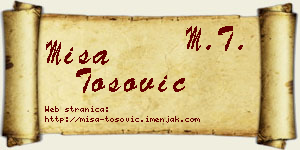 Miša Tošović vizit kartica